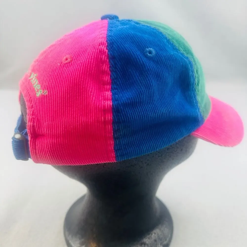 Vineyard Vines Youth Colorblock Corduroy Whale Logo Hat Strapback Cap OSFA